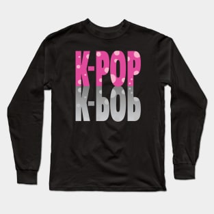 K-Pop with dots and shadow in pink Long Sleeve T-Shirt